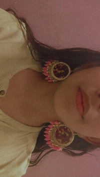 Resin Rose Jhumkas