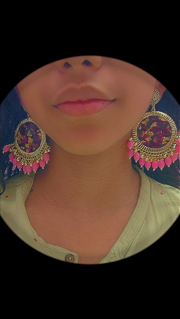 Resin Rose Jhumkas