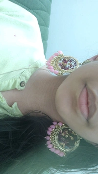 Resin Rose Jhumkas