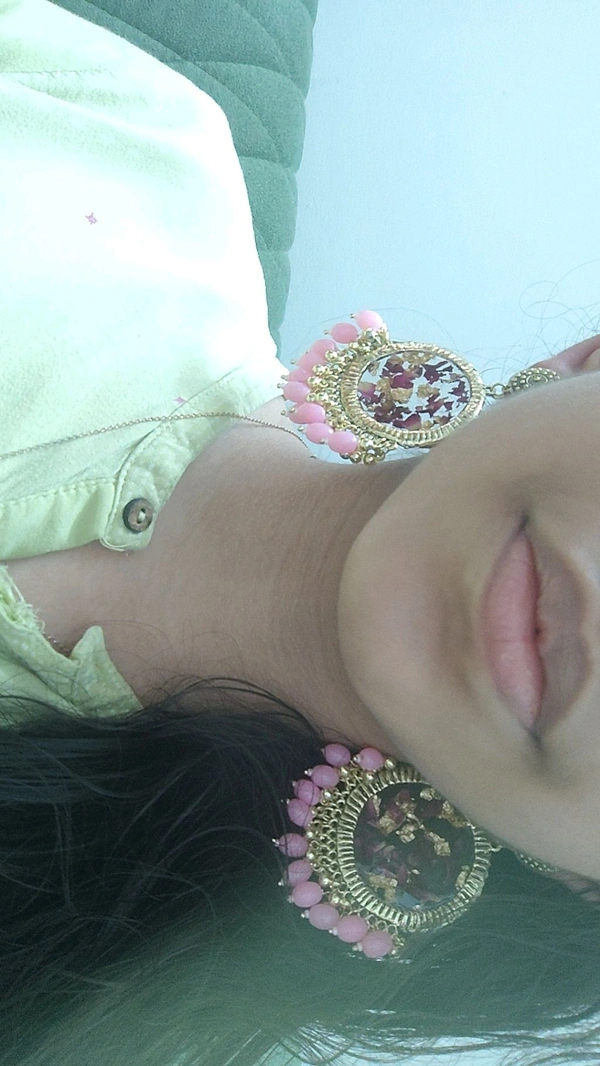 Resin Rose Jhumkas