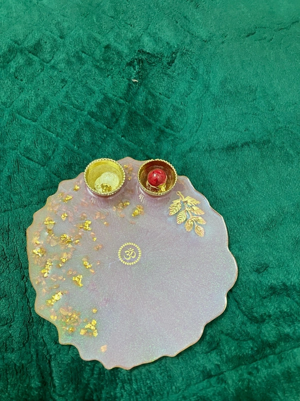Rakhi Pooja Thali - Mauve, 6”