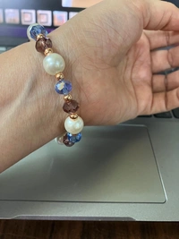 Sparkling Crystal Beads Drop Charm Bracelet 