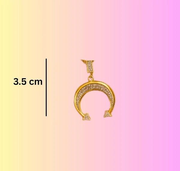 Cute Little Things Anti-Tarnish Crescent Moon Pendant Necklace, Gold Tone with Crystal Accents