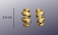 Korean Rarrings - Swirl N Twirl - 3.5 cm, Golden