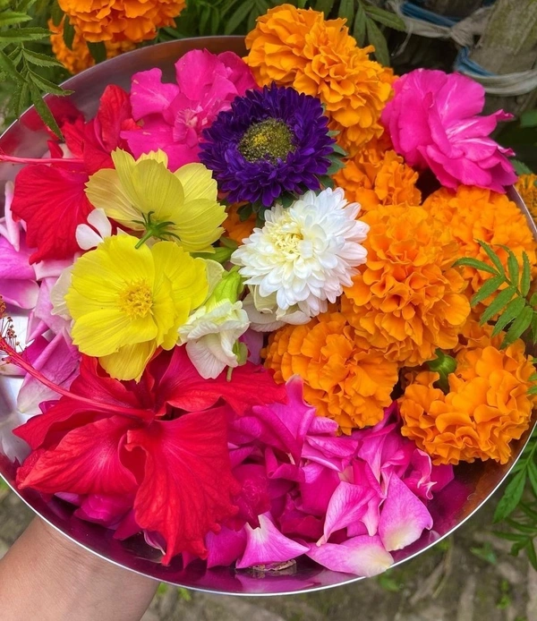 Mix Pooja Phool 100Gm - 100GM