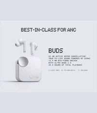 CMF by Nothing Buds 42 dB Active Noise Cancellation, Ultra Bass Technology, 35.5 Hrs playtime Bluetooth  (Light Grey, True Wireless) - Wild Sand, 4 Days Easy Return