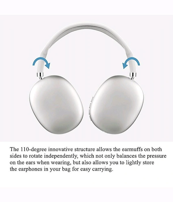 Noizr P9 Silver Headphones Bluetooth On Ear 4 Hours Playback Active Noise cancellation IPX4(Splash & Sweat Proof) Silver - 4 Days Easy Return, Silver