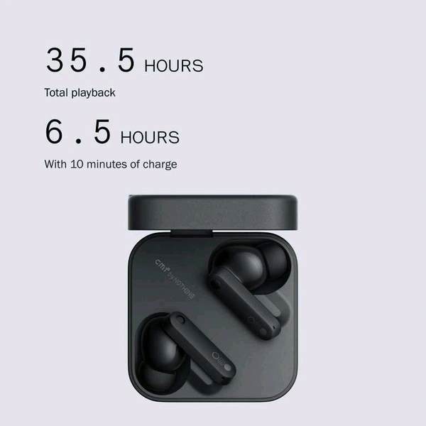 CMF by Nothing Buds 42 dB Active Noise Cancellation, Ultra Bass Technology, 35.5 Hrs playtime Bluetooth  (Dark Grey, True Wireless) - 4 Days Easy Return
