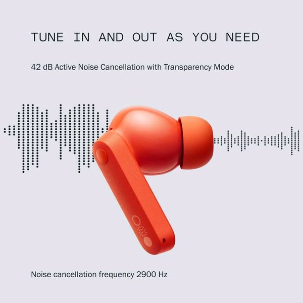 CMF by Nothing Buds 42 dB Active Noise Cancellation, Ultra Bass Technology, 35.5 Hrs playtime Bluetooth  ( Orange, True Wireless) - 4 Days Easy Return
