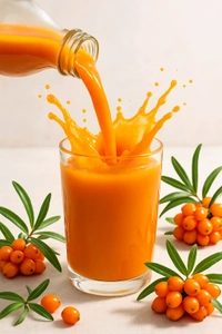 Only Ayurved's Sea Buckthorn Juice With Curcumin and piperine - Natural Yellow