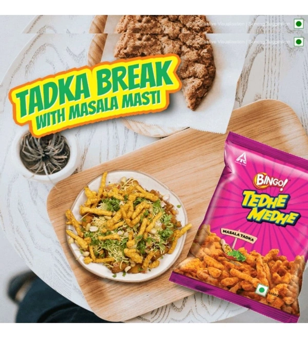 Bingo Tedhe Medhe Masala Tadka Crisps