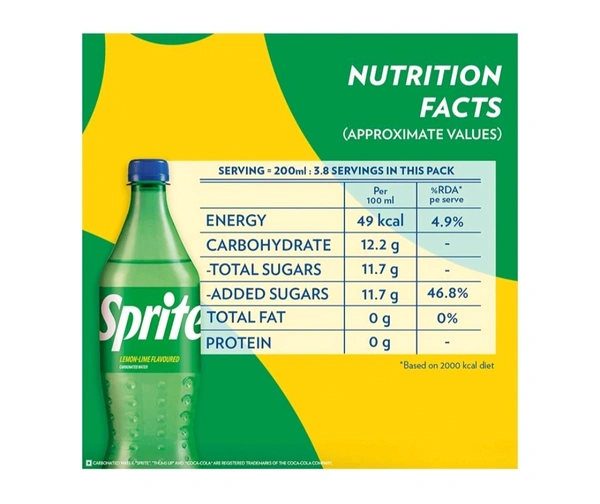 Sprite Lime Flavored Soft Drink 750 ML