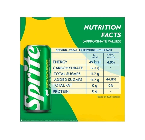 Sprite Lime Flavoured Soft Drink 300ml 