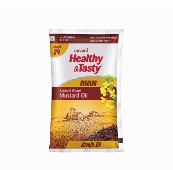 Emami Healthy & Testy Kachchi Ghani Mustard Oil  (1L) 