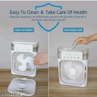 Portable Mini Air Cooler Fan With Water Mist  & Ice Chamber | USB Powered Cooler - White, 1