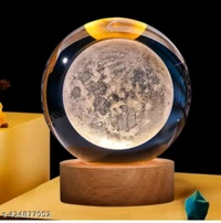 3D Lamp Crystal Ball Night Light Table Lamp Cool And Aesthetics Lamp  - White, 1