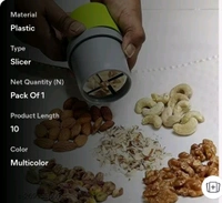Easy Way To Cut Dry Fruits And Slice Dry Fruits Cutter For Kitchen. High Quality Of Meterial Use For Safety  - Screamin' Green, 1