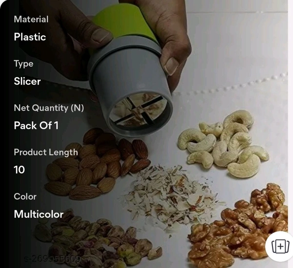 Easy Way To Cut Dry Fruits And Slice Dry Fruits Cutter For Kitchen. High Quality Of Meterial Use For Safety  - Screamin' Green, 1