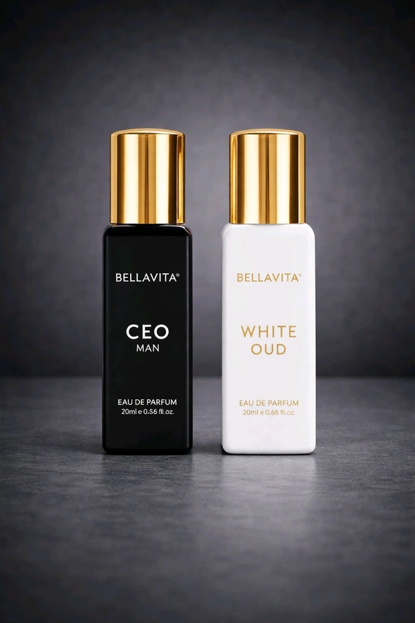 Bella Vita Luxury CEOMan 20 ml + White Oud Unisex 20 ml Perfume Gift Combo Pack for Men and Women (Pack of 2)