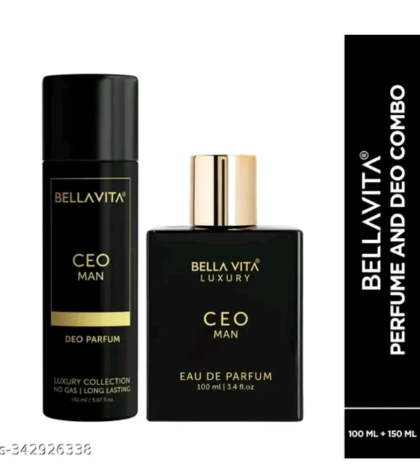 Buy One Get One Free                                 Bella Vita Luxury CEO

Wishlist

Share

MAN Perfume 100 ML and Deodorant 150 ML Combo with Long Lasting Fragrance for Men (Pack of 2 Items)