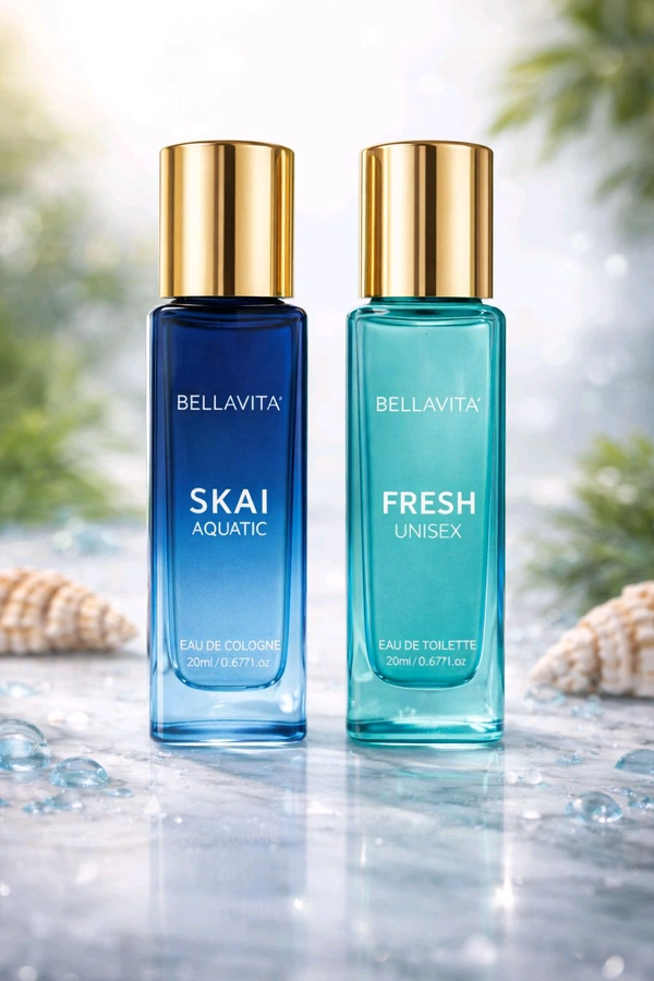 FRESH+SKAI Perfume Combo for Men and Women 40 ML (Pack of 2 Items 20ML Each)