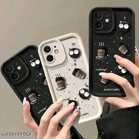 Elevate 3D Cute Cartoon Coffee Design with Precise Camera Cuts and shockproof Back Case Cover Compatible for i Phone 12 - Brown - Pickled Bean