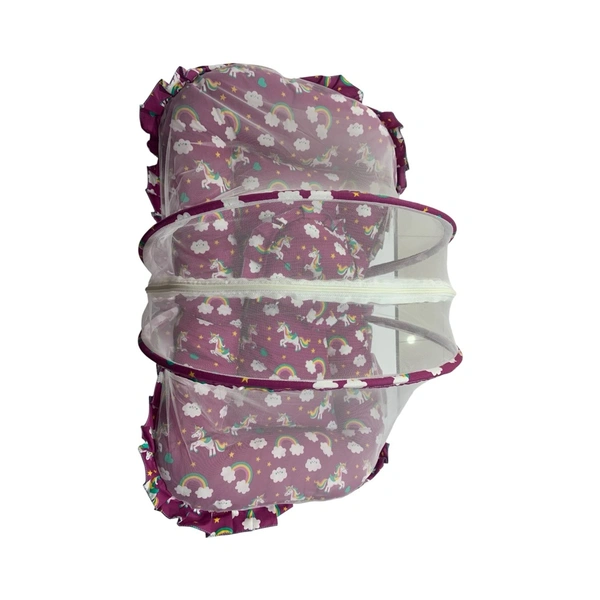 Bed with Mosquito Net & Frill