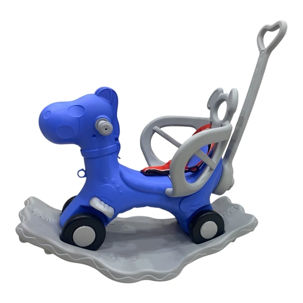 Playgro 2in1 Rocker and Rideon Horse | with handle and safety gaurd and belt