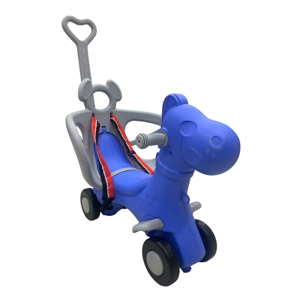 Playgro 2in1 Rocker and Rideon Horse | with handle and safety gaurd and belt