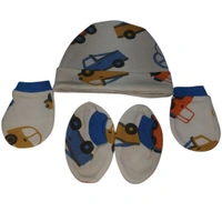 Premium Mittens & Booties Set | Kinder County - White
