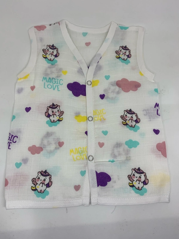 Organic Muslin Cotton Button Jabla