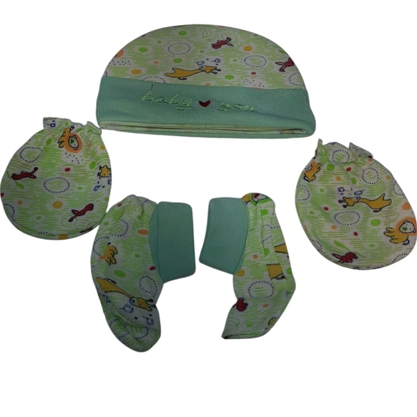 Basic Cap, mittens & booties set