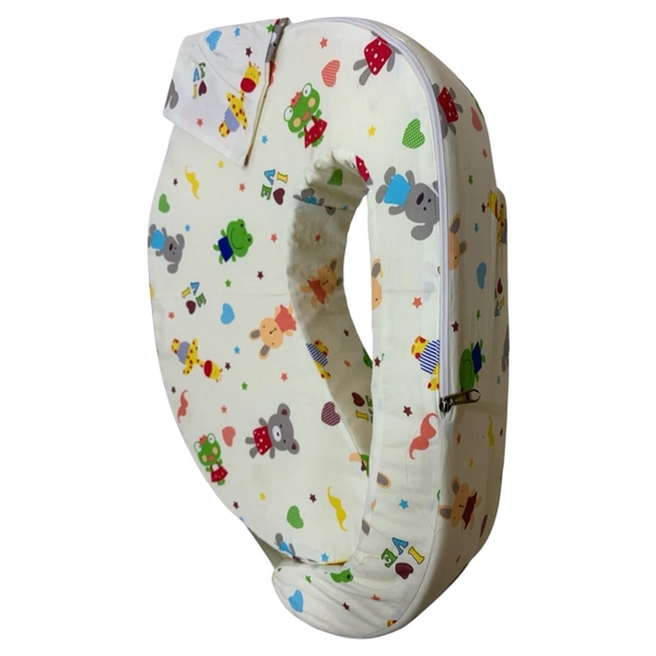 Feeding pillow with back support and belt