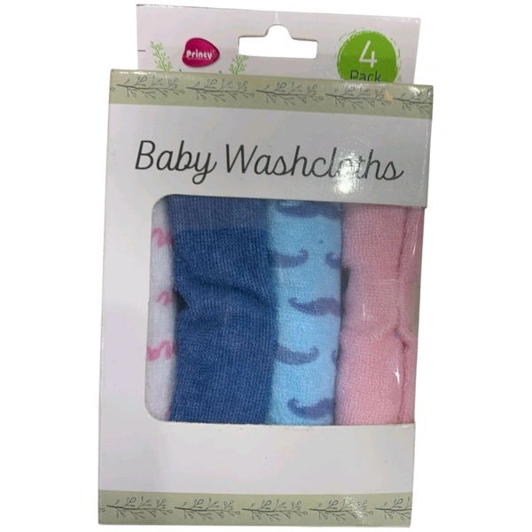Face Napkin / Wash cloth | Terry Cotton | Princy (4pcs Pack)