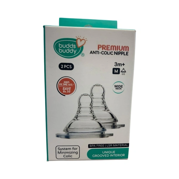 Budds Buddy Feeding Bottle Nipple  - 3m+