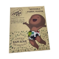 Paw Paw Cloth Diaper ( 1 diaper and 1 insert) - L