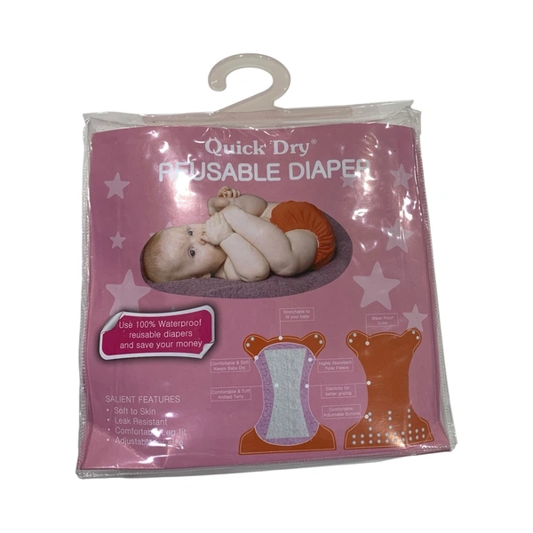 Quick dry Reusable Diaper  - Green