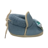 Soft Booties With Knot  - Picton Blue