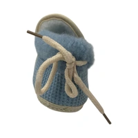 Soft Booties With Knot  - Picton Blue