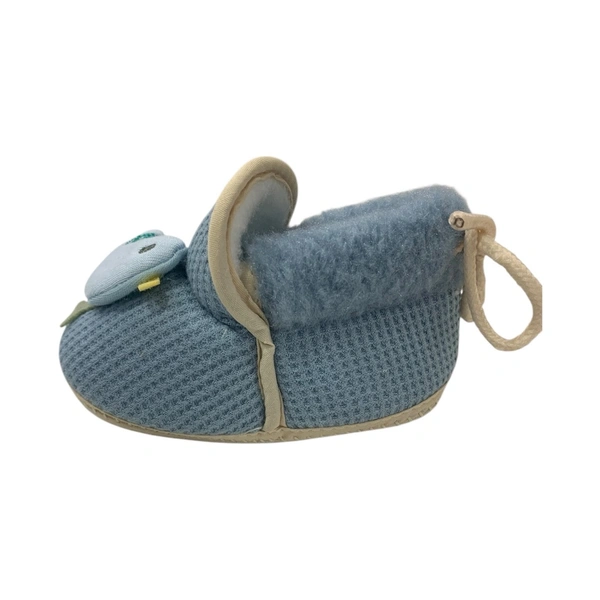 Soft Booties With Knot  - Picton Blue