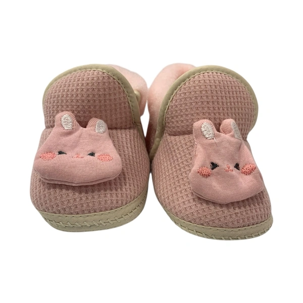 Soft Booties With Knot  - Pink