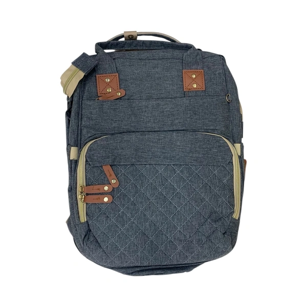 Diaper Bag with Bed - Gray