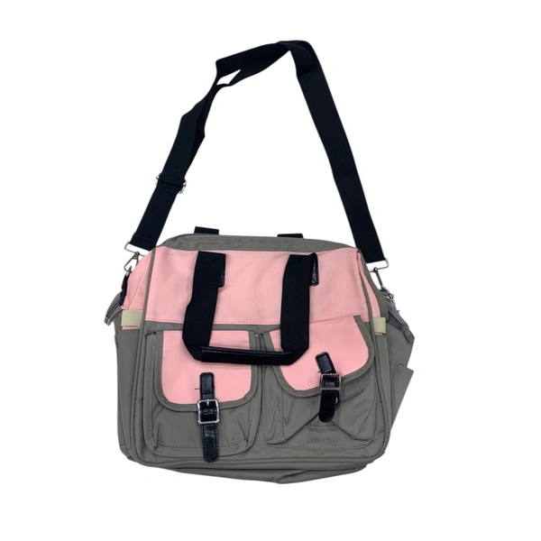 Diaper Bag (Hand Bag Model) - pink with Grey