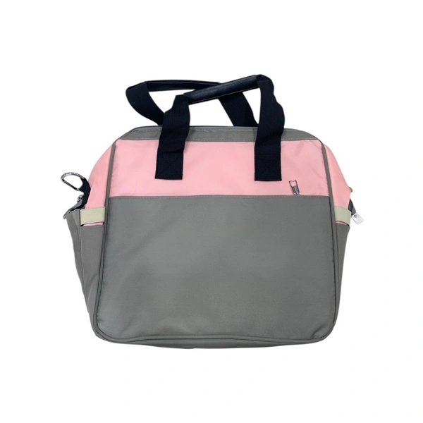 Diaper Bag (Hand Bag Model) - pink with Grey