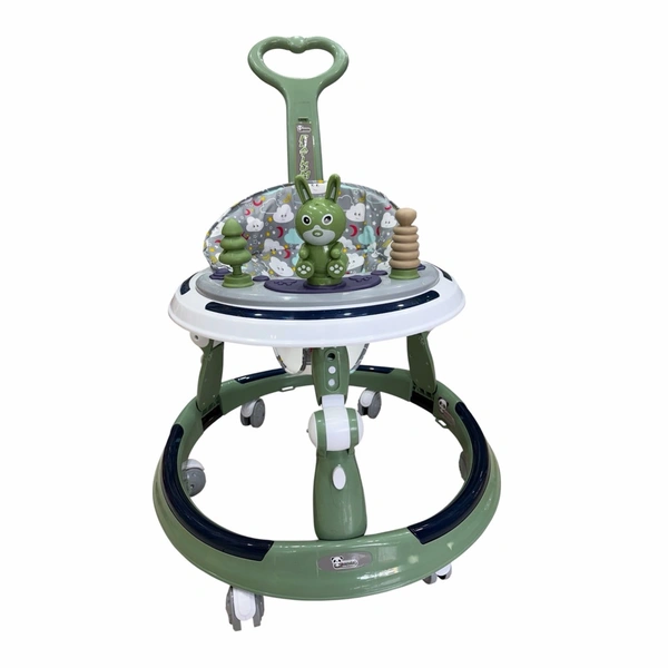 Panda Round Walker With Music And Handle | Height Adjustable