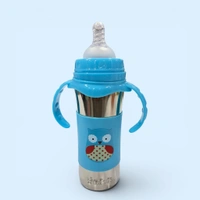 3in1 Steel Sipper Bottle 270ml - Blue