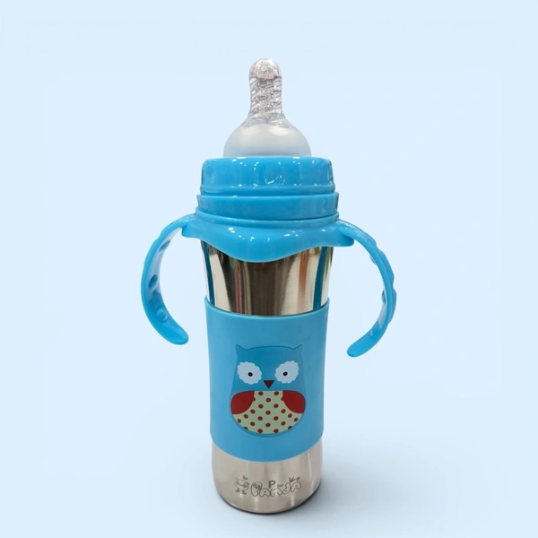 3in1 Steel Sipper Bottle 270ml - Blue