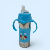 3in1 Steel Sipper Bottle 270ml - Blue