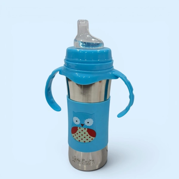 3in1 Steel Sipper Bottle 270ml - Blue