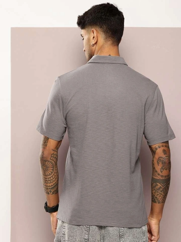 KooK N Keech polo collar pure cotton T-shirt  - s, grey